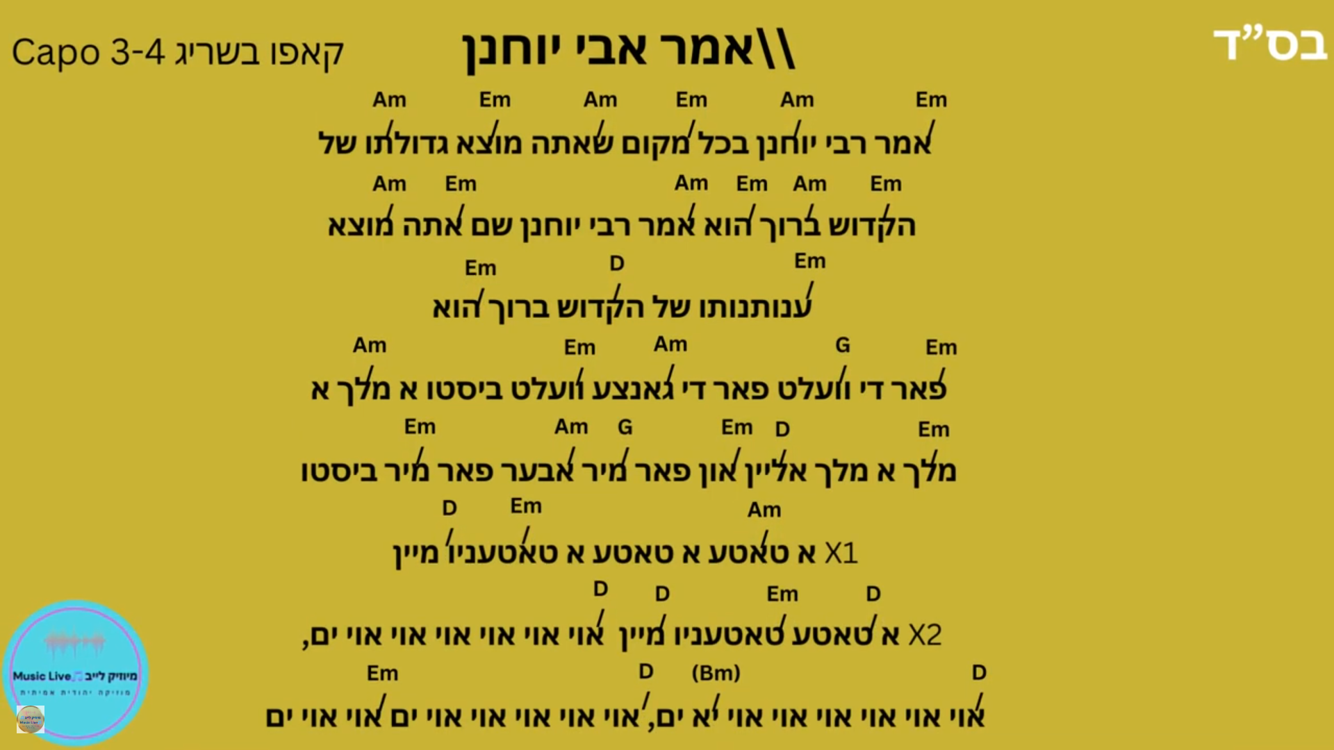 אקורדים לשיר - אמר רבי יוחנן (שולם למר) _ Chords for Omar Rabbi Yochanan - Shulem - YouTube - Google Chrome 16.11.2025 14_43_06.png